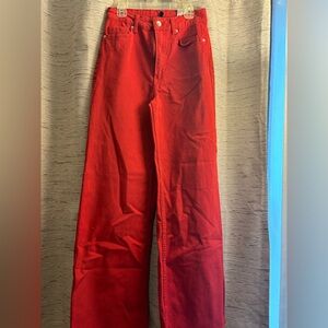 Hot Red H&M Wide Leg Pants - Size 4